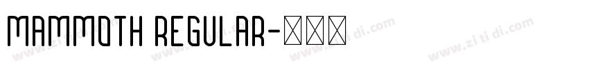Mammoth Regular字体转换